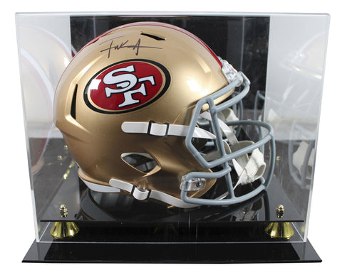 49ers Frank Gore Authentic Signed Full Size Speed Rep Helmet W/ Case BAS Witness