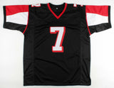 Michael Vick Signed Atlanta Falcons Black Jersey (Beckett COA) 4xPro Bowl Q.B.