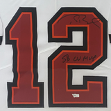 Tom Brady Autographed "SB LV MVP" White Buccaneers Framed Nike Jersey Fanatics