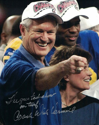 Dick Vermiel Autographed/Signed St Louis Rams 8x10 Photo GSOT 30141