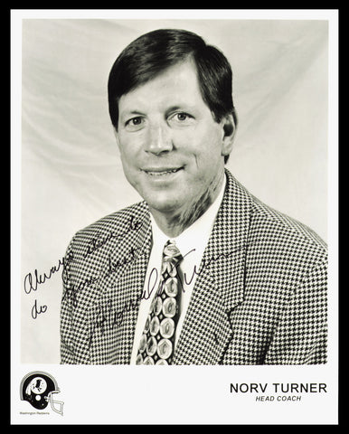 Norv Turner Autographed Signed 8x10 Photo Washington Redskins SKU #230405