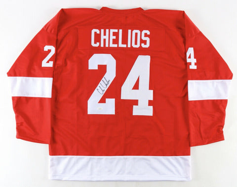 Chris Chelios Signed Detroit RedWings Jersey (JSA Holo) NHL Hall of Fame 2013