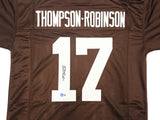 BROWNS DORIAN THOMPSON-ROBINSON AUTOGRAPHED BROWN JERSEY BECKETT WITNESS 233370