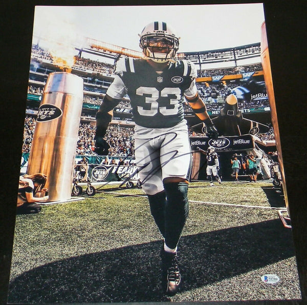 JAMAL ADAMS AUTOGRAPHED SIGNED NEW YORK JETS 16x20 PHOTO BECKETT