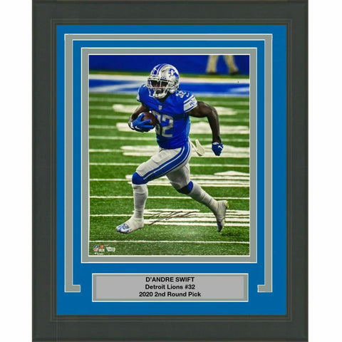 FRAMED Autographed/Signed D'ANDRE SWIFT Detroit Lions 16x20 Photo Fanatics COA