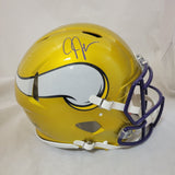 JUSTIN JEFFERSON SIGNED VIKINGS F/S FLASH SPEED AUTHENTIC HELMET BECKETT