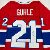 Autographed/Signed Kaiden Guhle Montreal Red Hockey Jersey JSA COA