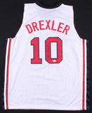 Clyde Drexler Signed Team USA Jersey (JSA COA) Clyde the Glide / 10xAll Star