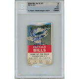 OJ Simpson Autographed Buffalo Bills 09/30/73 Ticket Stub 2003 yds Beckett 48163