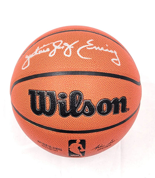 Julius Dr. J Erving Signed Philadelphia 76ers Wilson NBA Basketball Beckett