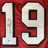 Hines Ward Georgia Signed Red Football Jersey BAS