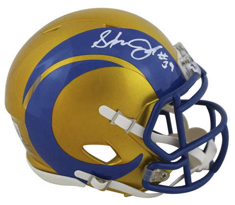 Rams Steven Jackson Authentic Signed Flash Speed Mini Helmet BAS Witnessed