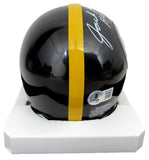 Jack Ham HOF Signed/Inscribed Black Mini Helmet Steelers Becket Witness 192377