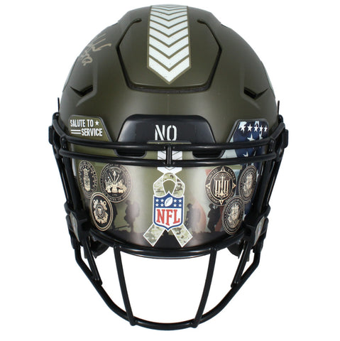 Rashid Shaheed Autographed Saints STS Speedflex Helmet w/ Military Visor Beckett