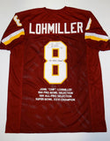 Chip Lohmiller Autographed Maroon Pro Style Stat Jersey w/ SB Champs- JSA W Auth