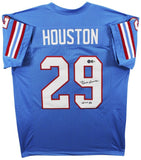 Ken Houston Signed Houston Oilers Jersey (Beckett) 12xPro Bowl D.B .(1968-1979)