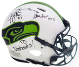 STEVE LARGENT ZORN AUTOGRAPHED SEAHAWKS LUNAR ECLIPSE FULL SIZE AUTHENTIC HELMET