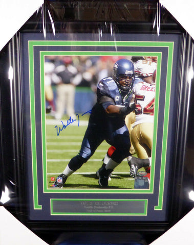 WALTER JONES AUTOGRAPHED SIGNED FRAMED 8X10 PHOTO SEAHAWKS MCS HOLO 130248