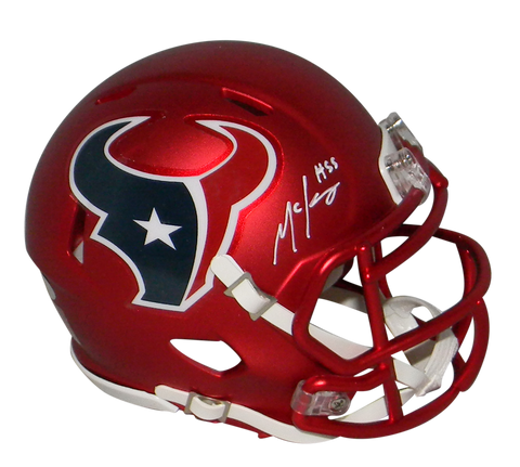 BENARDRICK McKINNEY AUTOGRAPHED HOUSTON TEXANS BLAZE SPEED MINI HELMET TRISTAR