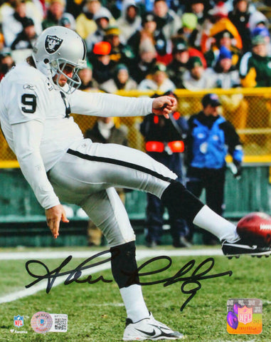 Shane Lechler Signed Raiders 8x10 Punt Photo- Beckett W Hologram *Black