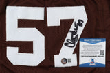 Clay Matthews Jr. Signed Cleveland Brown Kids Jersey (Beckett COA) 4xPro Bowl LB