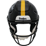 TJ Watt Autographed Pittsburgh Steelers SpeedFlex Helmet Beckett Witness 48608