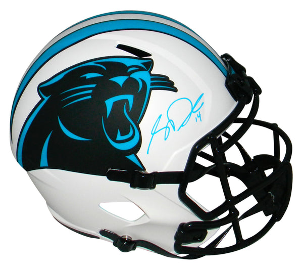 SAM DARNOLD SIGNED CAROLINA PANTHERS LUNAR FULL SIZE SPEED HELMET BECKETT