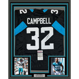 Framed Autographed/Signed Tyson Campbell 35x39 Jacksonville Black Jersey JSA COA