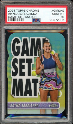 2024 Topps Chrome Game Set Match SSP Case Hit Aryna Sabalenka PSA 10 GEM MINT