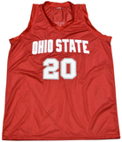 GREG ODEN SIGNED OHIO STATE BUCKEYES #20 RED BASKETBALL JERSEY BECKETT