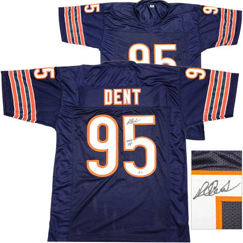 BEARS RICHARD DENT AUTOGRAPHED BLUE JERSEY "MVP XX" BECKETT WITNESS 231049