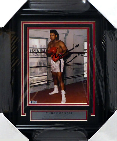 Muhammad Ali Cassius Clay Autographed Signed Framed 8x10 Photo Beckett A62870