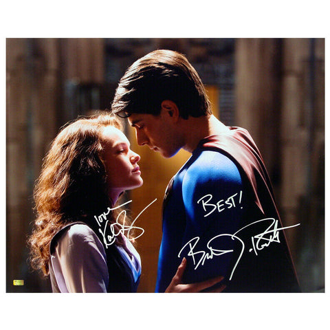 Brandon Routh and Kate Bosworth Autographed Superman Returns Embrace 16x20 Photo