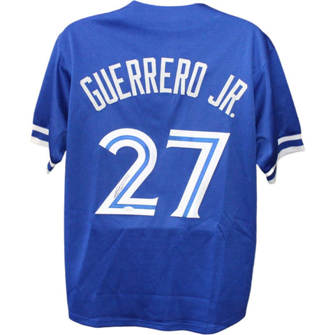 Vladimir Guerrero Jr. Autographed/Signed Pro Style Blue Jersey JSA 44560