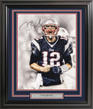 TOM BRADY AUTOGRAPHED FRAMED 16X20 PHOTO PATRIOTS SNOW FANATICS HOLO 206956