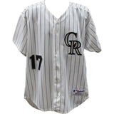 Todd Helton Signed Rockies Russell Athletic 48 White Jersey Beckett 45047