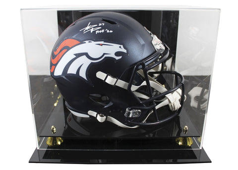 Broncos Steve Atwater "HOF 20" Signed Full Size Speed Rep Helmet W/ Case BAS Wit