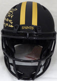 DREW BREES AUTOGRAPHED SAINTS ECLIPSE FULL SIZE AUTH HELMET PASSING LEADER