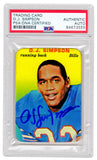 O.J. Simpson autographed Bills 1970 Topps Glossy RC Card #22 (PSA Encapsulated)