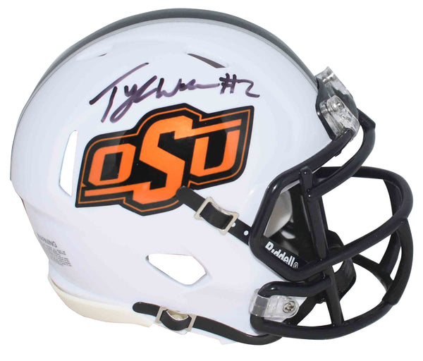 TYLAN WALLACE AUTOGRAPHED OKLAHOMA STATE COWBOYS SPEED MINI HELMET BECKETT