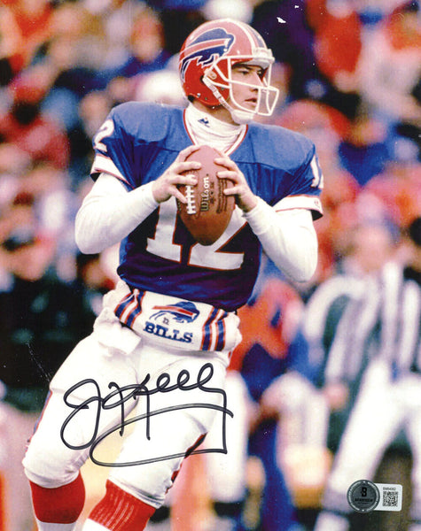 Jim Kelly Autographed/Signed Buffalo Bills 8x10 Photo Beckett 45688