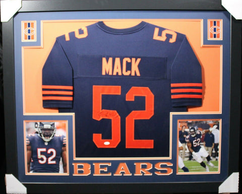 KHALIL MACK (Bears throwback SKYLINE) Signed Autographed Framed Jersey JSA