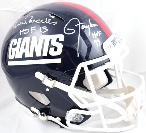 Parcells Taylor Signed Giants F/S 81-99 Speed Authentic Helmet w/HOF-Beckett W