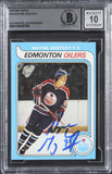 Oilers Wayne Gretzky Signed 1979 Topps #18 Rookie Card Auto 10! BAS Slabbed