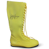 Hulk Hogan Autographed Yellow Wrestling Signed Boot Beckett COA