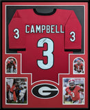 FRAMED GEORGIA BULLDOGS TYSON CAMPBELL AUTOGRAPHED SIGNED JERSEY JSA COA