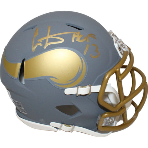 Cris Carter Autographed/Signed Minnesota Vikings Mini Helmet HOF Beckett 46729