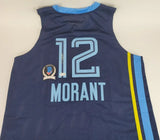 Ja Morant Signed Memphis Grizzlies Jersey (Beckett) 2020 NBA Rookie o/t Year