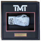 Floyd Mayweather Jr Signed Silver Cleto Reyes RH Boxing Glove Shadowbox BAS ITP