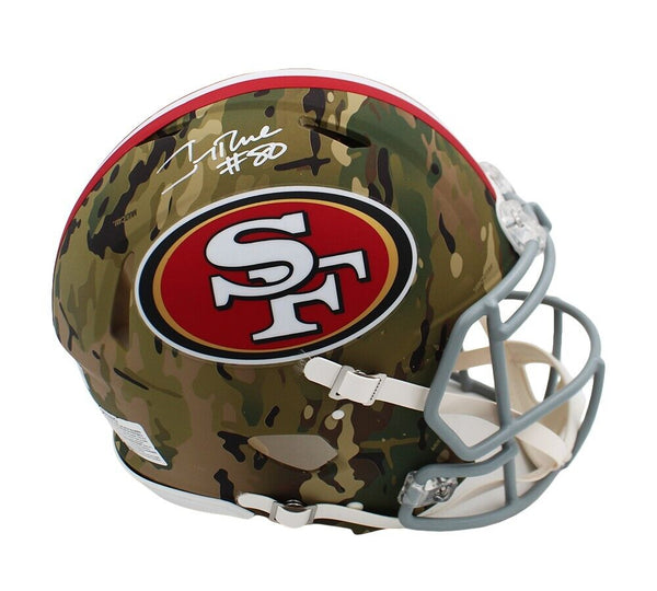 Jerry Rice Signed San Francisco 49ers Speed Authentic Camo NFL Helmet